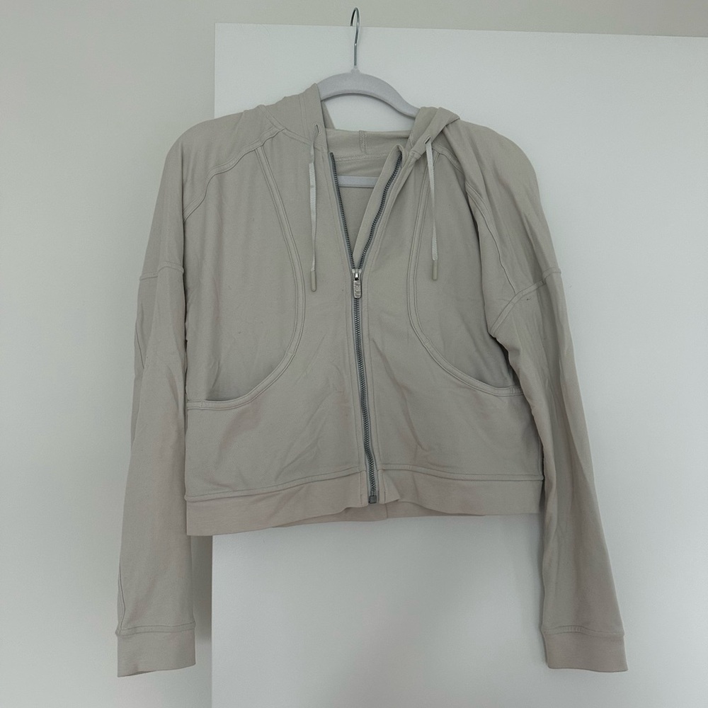 Lululemon Athletica Gray Zip-Up Jacket Relaxed Fit
